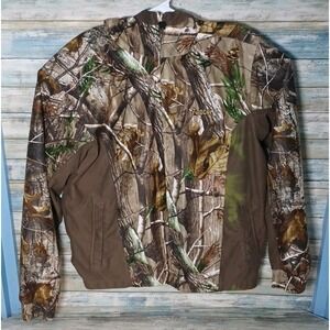 Rocky Men's Large Realtree AP Camo Hunting Full Zip Hooded Jacket Mesh Lined